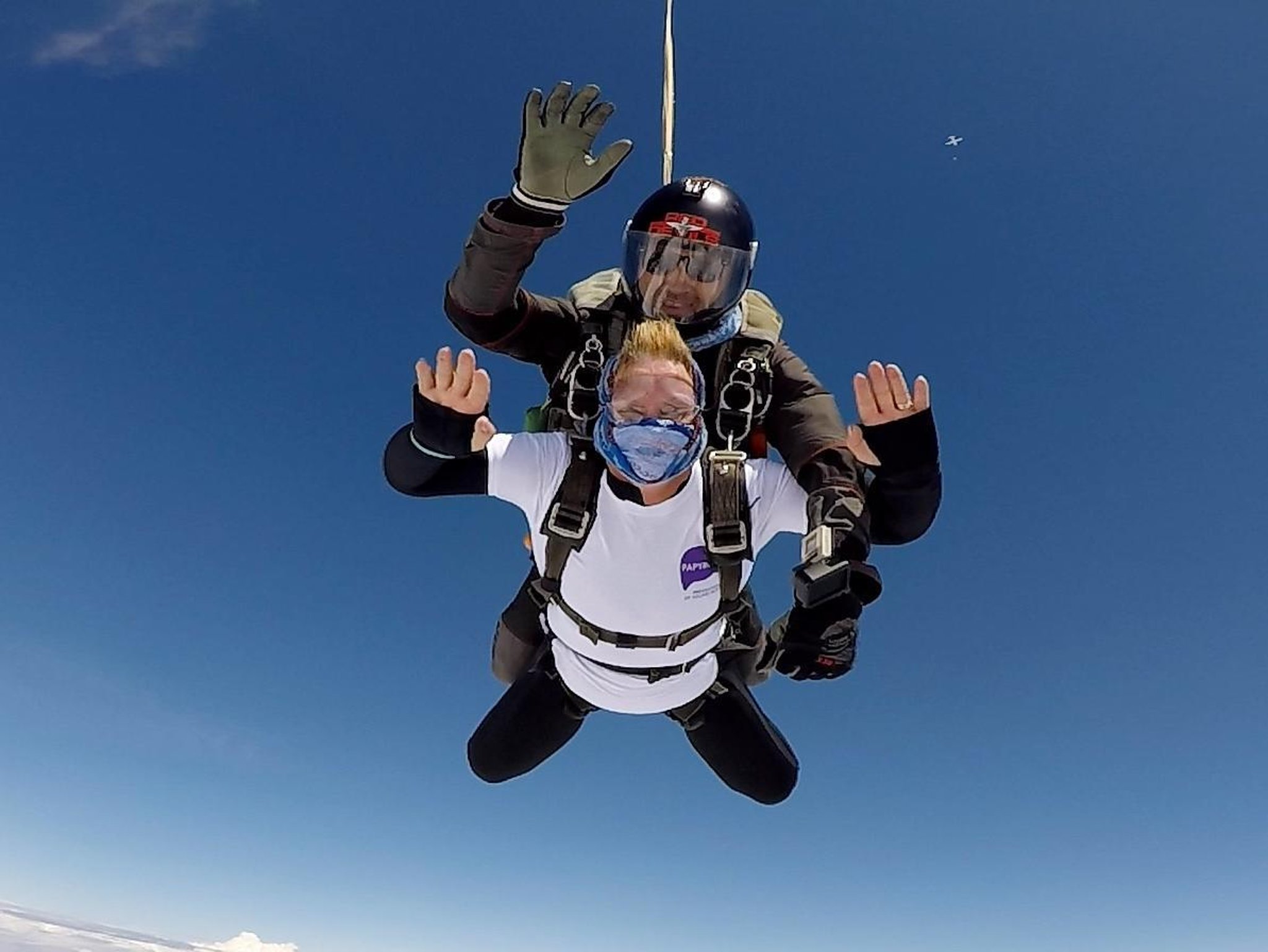 Warton mum completes skydive challenge in memory of son ...