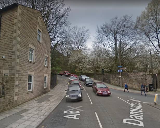 The crash happened on the A6 approaching the hill down towards Lancaster bus station at around 5.30am this morning (Saturday, July 17). Pic: Google
