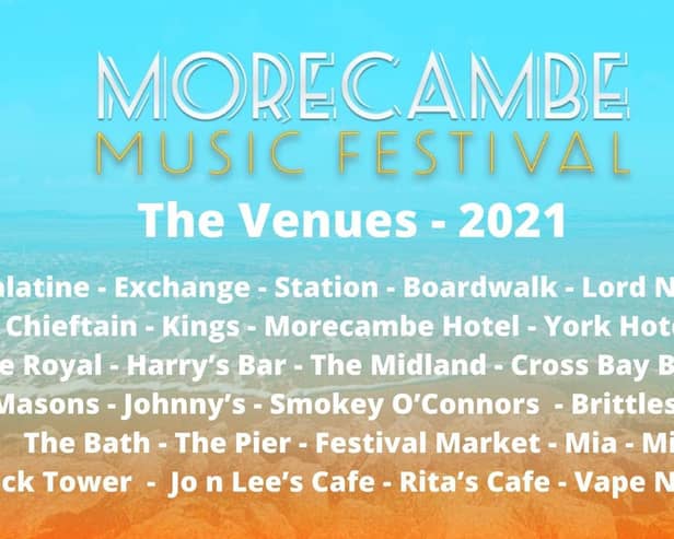 Morecambe Music Festival venues 2021.