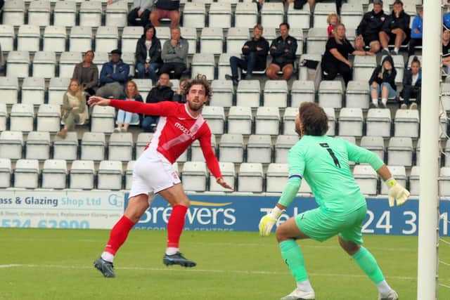Cole Stockton's third goal in two games brought Morecambe on level terms
