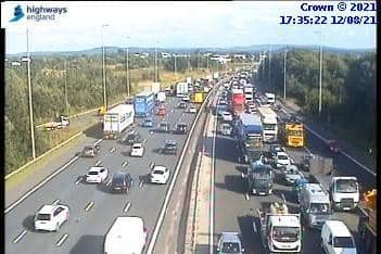 40 minute delays were reported in the area following the crash. (Credit: Highways England)