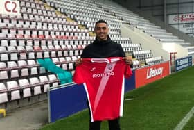 Courtney Duffus was announced as a Morecambe player on Thursday Picture: Morecambe FC