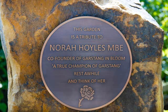 The plaque celebrating Norah's contribution to Garstang Photo: Michael Coleran