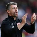Morecambe boss Stephen Robinson saw his side lose on Tuesday night