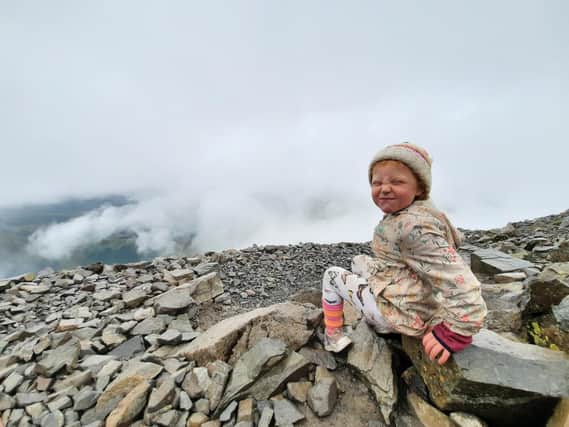 Megan Longdon-Wright at the top of Ben Nevis.