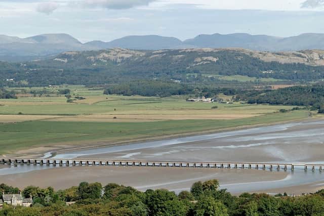 Kent Viaduct, Arnside on the Barrow to Lancaster railway line. The viaduct allowed the railway to reach further west.