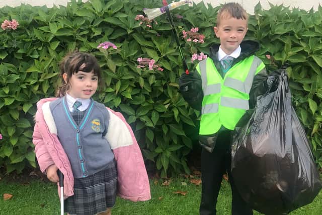 Jack has inspired his sister Nicole to join his cleaning mission
