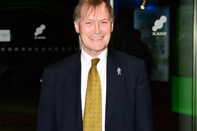 File photo dated 28/01/15 of David Amess attending the Paddy Power Political Book Awards at the BFI IMAX, Southbank, London. Conservative MP Sir David Amess has reportedly been stabbed several times at a surgery in his Southend West constituency. Issue date: Friday October 15, 2021. pA Wire/PA  Picture by:
Ian West