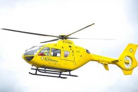 A motorcyclist was airlifted to hospital following a serious collision in Abbeystead.