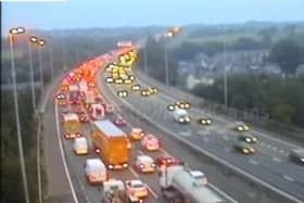 A crash on the M6 has led to a lane closure in Preston this morning (Monday, October 18)