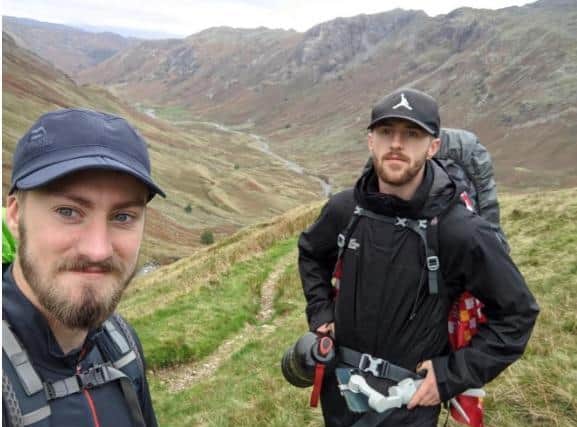 Two Lancaster university students Jamie Malone and Ben Shellien are in the middle of a 260 mile hike from Lancaster to Glasgow to raise awareness of climate change.