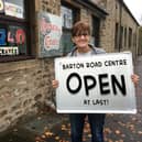 Manager Denise Nardone celebrates the re-opening of Barton Road Community Centre in Lancaster.