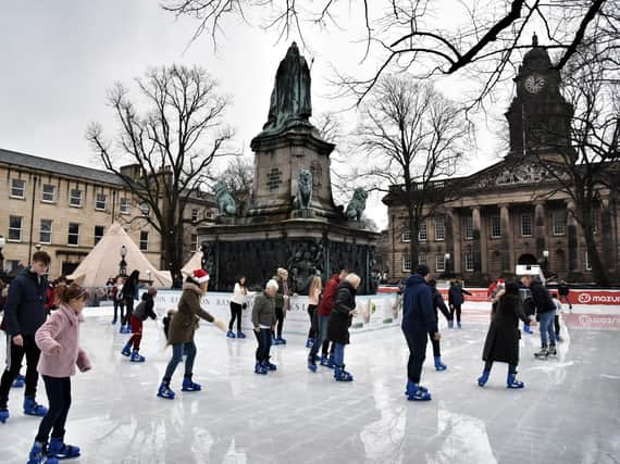 The ice rink is in picturesque Dalton Square.
