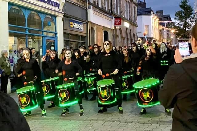 Samba Espirito Halloween parade through Lancaster.
