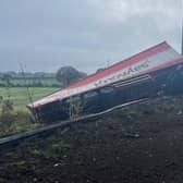 The lorry crashed on the M6 between Leyland and Standish this morning (Wednesday, November 10)