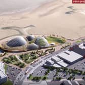 Aerial view of the proposed development within the Morecambe context. Photo: Eden Project North