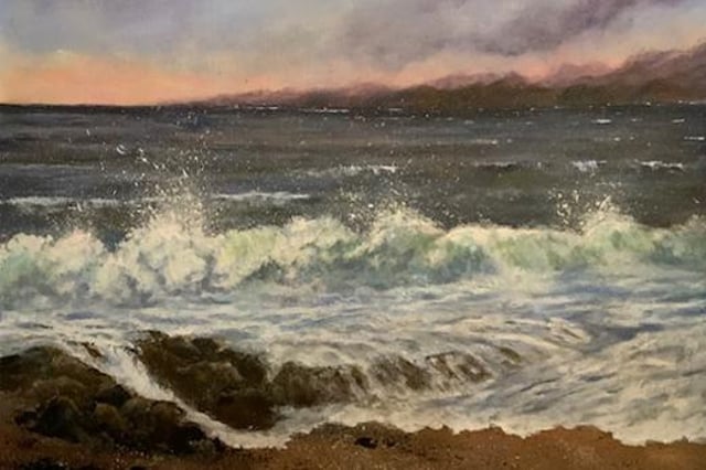 Waves on the Bay by Roger Salmon, one of the pictures at the affordable art fair.