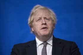 PM Boris Johnson at the Downing Street briefing
