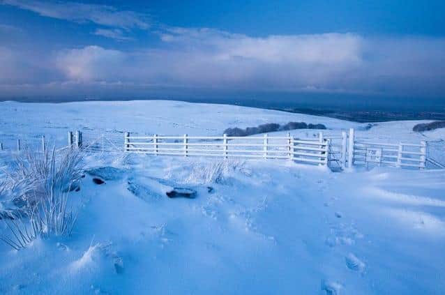 There was snow on higher ground at Christmas 2014, as this photo from Great Hill above White Coppice shows Photo: Bernard Noblett