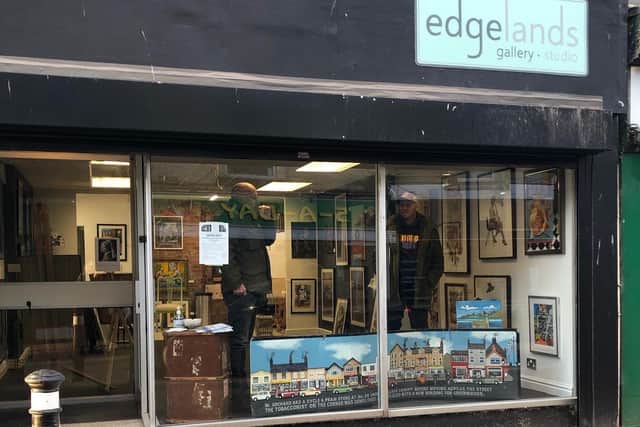 The damaged artwork is now on display in Edgelands Gallery in Yorkshire Street.