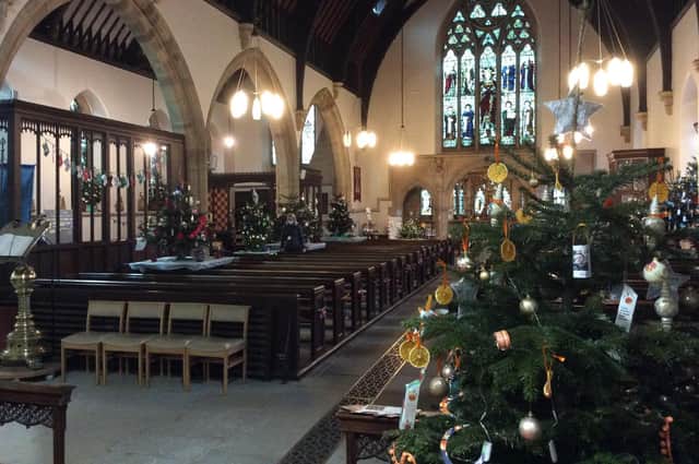 The Christmas tree festival at Christ Church in Lancaster is open to the public all weekend.