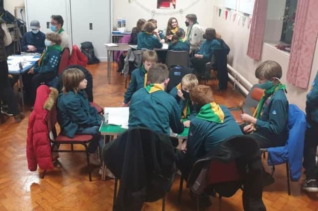 Carnforth Scouts hard at work as a council.