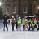 Children from Thurnham Glasson CE Primary School at Lancaster on Ice.
