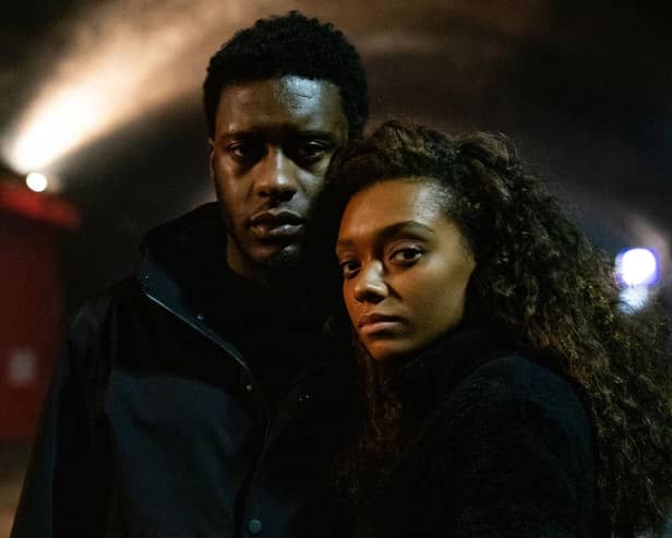 Hero (Samuel Adewunmi) and Kyra (Sophie Wilde) in You Don’t Know Me, the new courtroom drama from the BBC