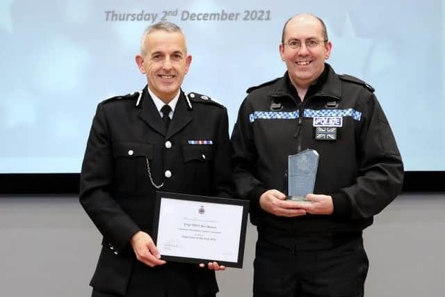 Chief Constable Chris Rowley (left) with Special Sergeant Chris Barnes.