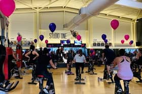The ‘spinathon’ at Lancaster’s 3-1-5 Health Club raised more than £500 for Bay Hospitals Charity.