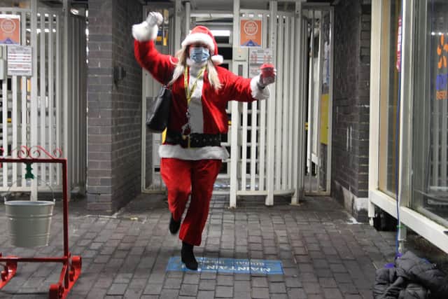 Staff got into the spirit of seasonal fundraising by dressing up as Father Christmas!