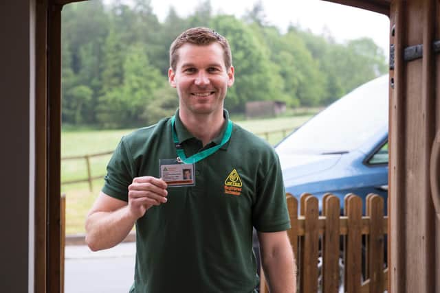 An OFTEC technician with his ID card. Picture by M Farrow.