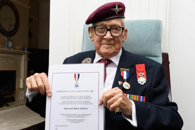 Morecambe war veteran Jack Bracewell was commended for his work during the liberation of the Netherlands during World War Two.
