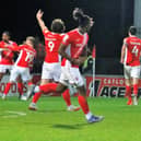 Morecambe had plenty to celebrate after battling back for victory on Sunday