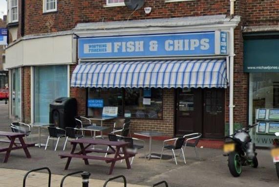 The eleventh best place for fish and chips in Worthing is the Worthing Fisheries in George V Avenue. Photo: Google Street View