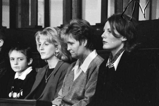 Family members pictured at a Bloody Sunday memorial service at St. Mary’s Church, Creggan, on the 25th anniversary in 1997.