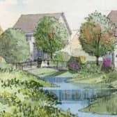 An artist's impression of how part of the development might have looked.