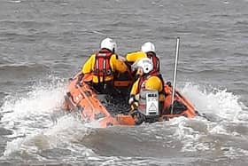RNLI Morecambe's inshore lifeboat was called out to a person in the water at Sandylands Morecambe.