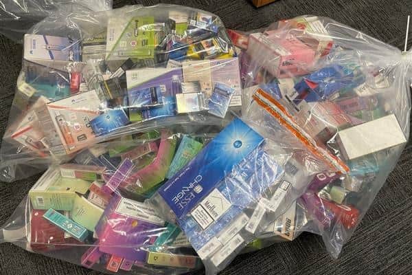 A large quantity of illegal vapes and counterfeit cigarettes have been seized after a ‘test purchase’ operation in Lancaster and Morecambe.