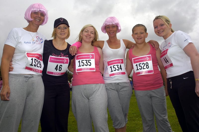 Friends and family from Morecambe take part in Race for Life Lancaster.