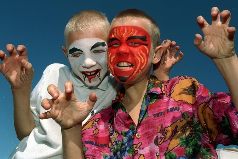 Joseph and Peter Wakefield from Morecambe show off their new look at the Womad festival at Morecambe(1997). Picture by Darren Andrews.