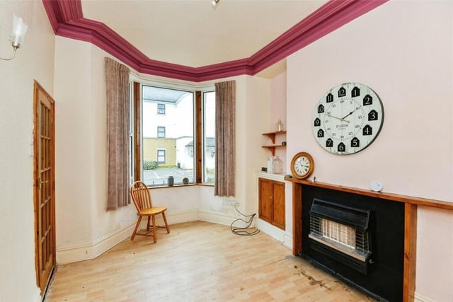 One of the reception rooms at the property on Grove Street in Morecambe. Picture courtesy of Entwistle Green, Morecambe.