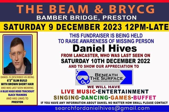 The fundraiser is being held on the anniversary of Daniel's disappearance.