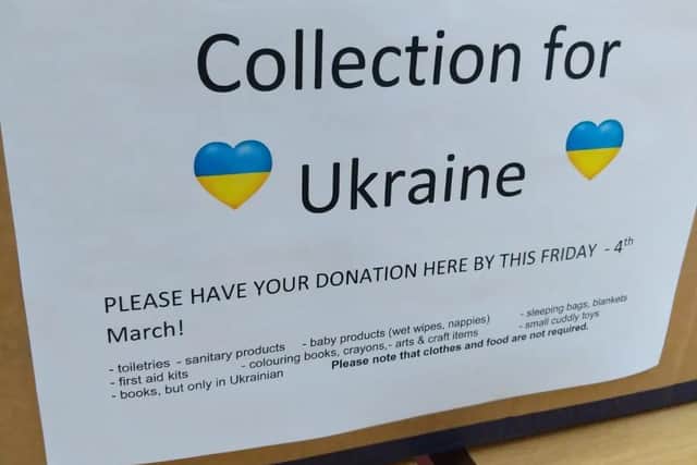 Halton Mill is taking donations for Ukraine.
