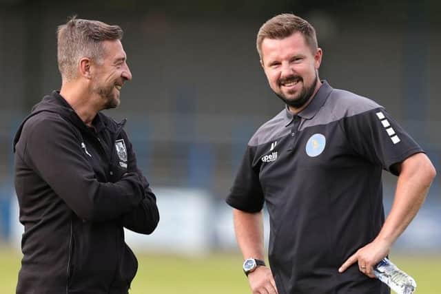 New Morecambe boss Adam Lakeland (right) spelled out what he wants from new signings Photo: Pete Norton/Getty Images