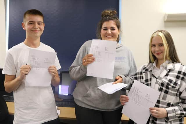All smiles at Our Lady's Catholic College on GCSE results day.