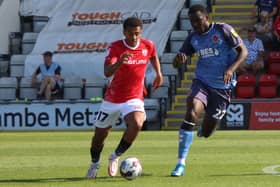 Caleb Watts in action against Fleetwood Town (Picture: Ian Lyon)