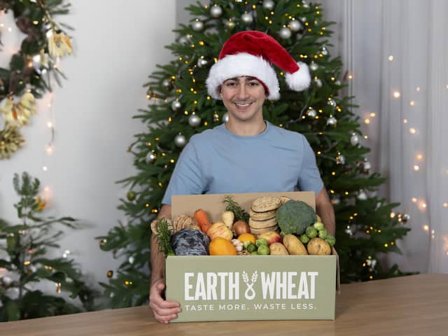 James Eid with one of the new Christmas boxes.