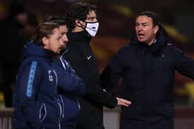 Derek Adams has had some more strong words about Morecambe's off-field situation Picture: George Wood/Getty Images