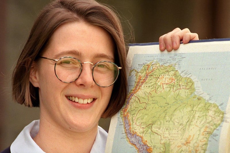 Our Lady's High School teacher Clare Park, who was heading off to Ecuador in July 1998.